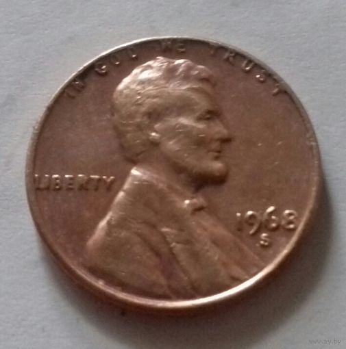 1 цент, США 1968 S