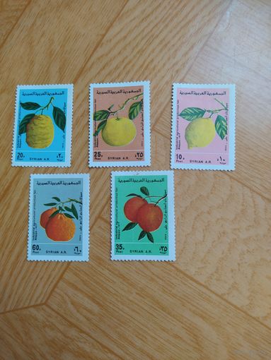 Сирия серия марок 1977 г . Флора