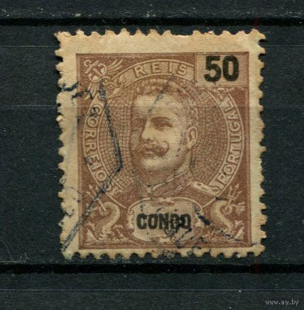 Португальское Конго - 1903 - Король Карлуш I 50R - [Mi.48] - 1 марка. Гашеная.  (Лот 113AW)