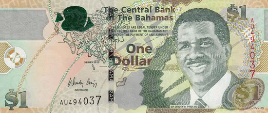 Багамские острова 1 доллар 2015 (UNC)