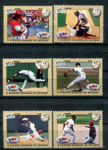 Куба - 2009г. - Бейсбол - полная серия, MNH [Mi 5206-5211] - 6 марок
