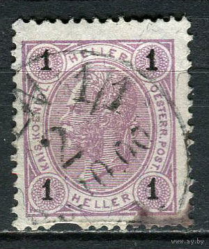 Австро-Венгрия - 1899 - Кайзер Франц Иосиф - 1 H (перф. 13: 12 1/2) - [Mi.69A] - 1 марка. Гашеная.  (Лот 24EL)-T2P8