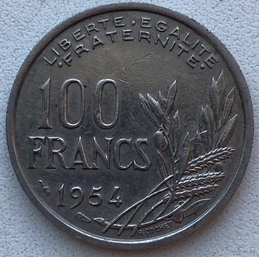 Франция 100 франков 1954 г.