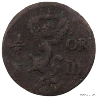 Королевство Швеция. 1/6 эре 1670. Король Карл XI Пфальц-Цвейбрюккен.