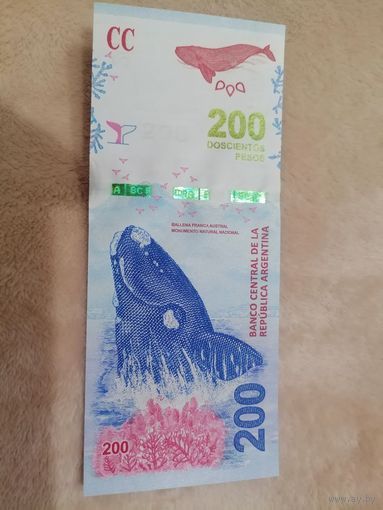 Аргентина 200 UNC c рубля