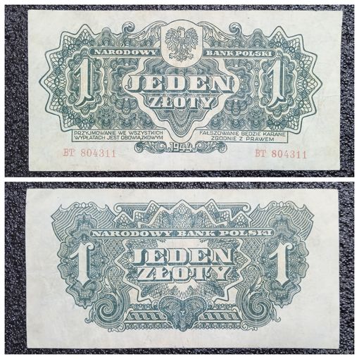 1 злотый Польша 1944 г.