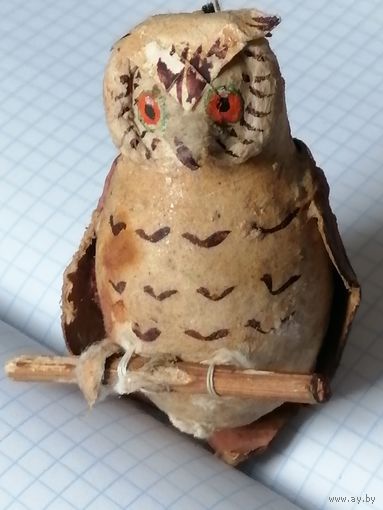 Елочная игрушка ватная Сова Пр. СССР Редкость