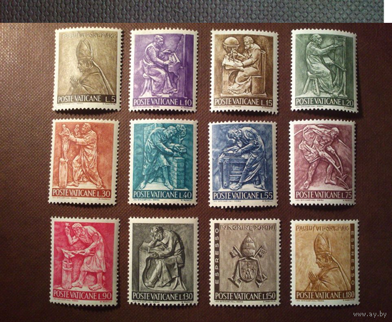 Ватикан 1966 Michel 490 - 501  MNH Религия Искусство Профессии Музыка Скульптура