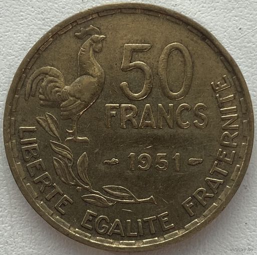 Франция 50 франков 1951 г.