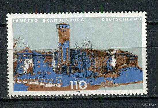 Германия - 1998 - Архитектура 110Pf - (отпечаток пальца на клее) - [Mi.1977] - 1 марка. MNH.  (LOT Gy34)-T3P30