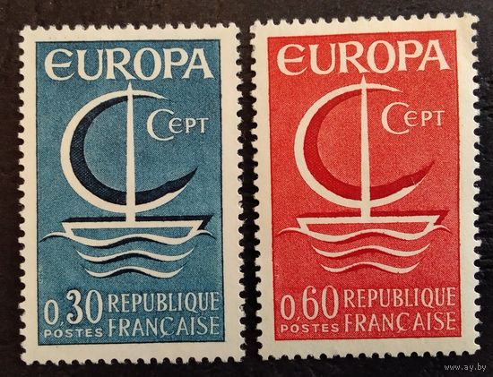 Франция. 1966г. Mi1556-57**. Еврпасепт.