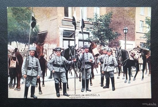 Германские гусары в Брюсселе 1 Мировая война