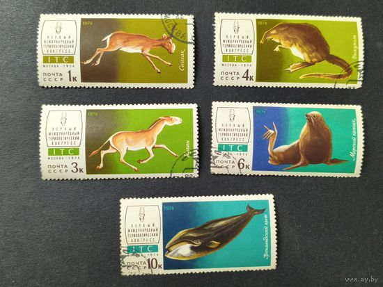1974 СССР. 1-й Международный териологический конгресс. Полная серия