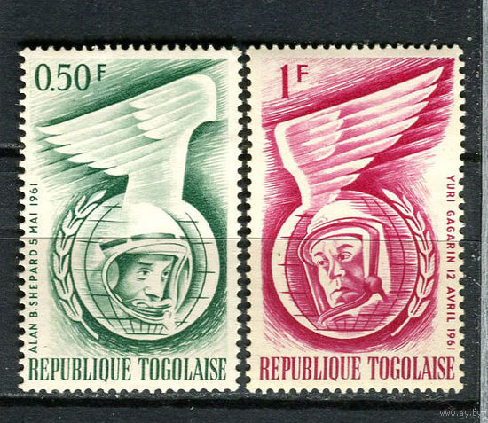 Того - 1962 - Человек в космосе - 2 марки. MH.  (Лот 49HA)-T4P45