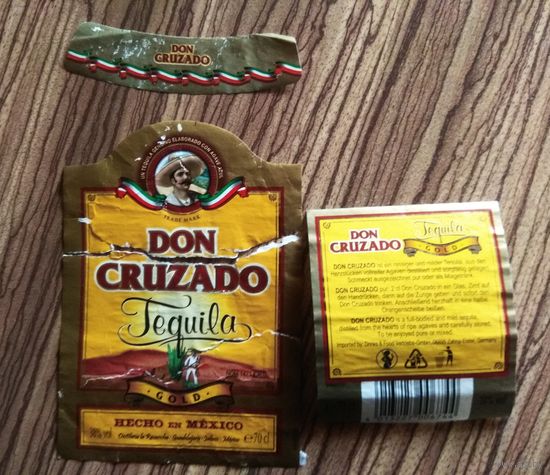 Этикетка. Текила Don Cruzado