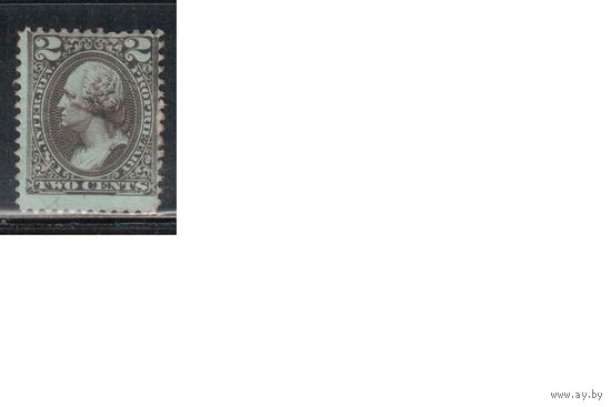 США-1875(Скотт. RВ12) , гаш. , REVENUE, Служебные марки, Proprietary, Президенты(1)