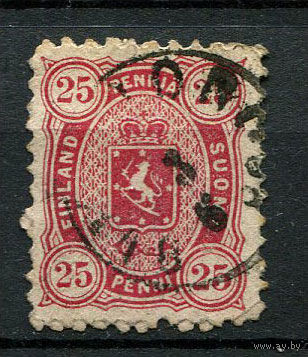 Великое княжество Финляндское (Российская Империя) - 1875/1882 - Герб 25P - [Mi.17A] - 1 марка. Гашеная.  (Лот 58Q)