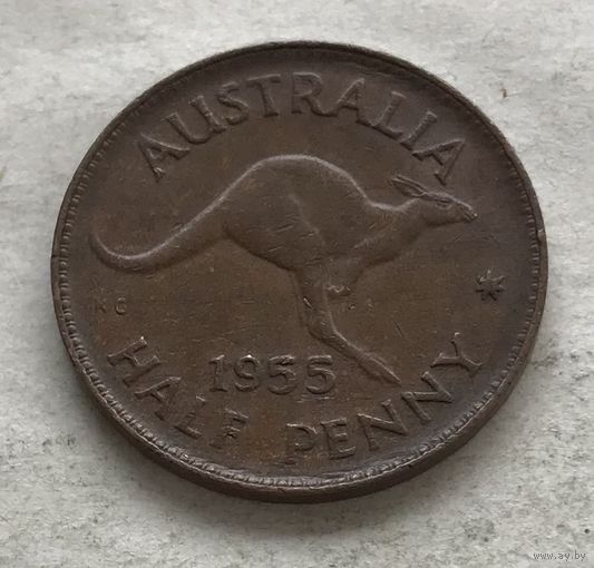 Австралия пол-пенни 1955 Елизавета II