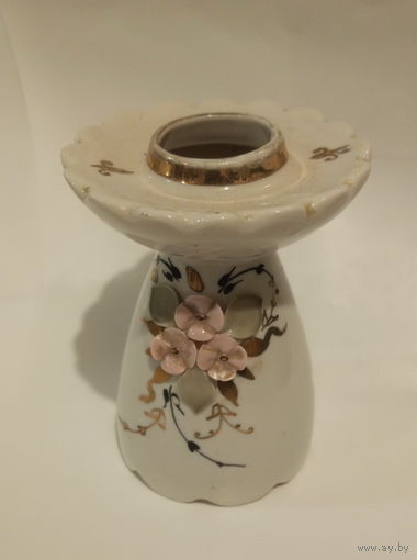 Вазочка небольшая, (подсвечник). Кисловодский фарфор. Ручная работа