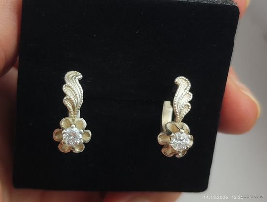 Серьги тюльпаны 875 звезда