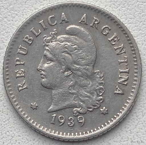 Аргентина 10 сентаво 1939 г.