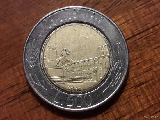 Италия 500 лир 1989