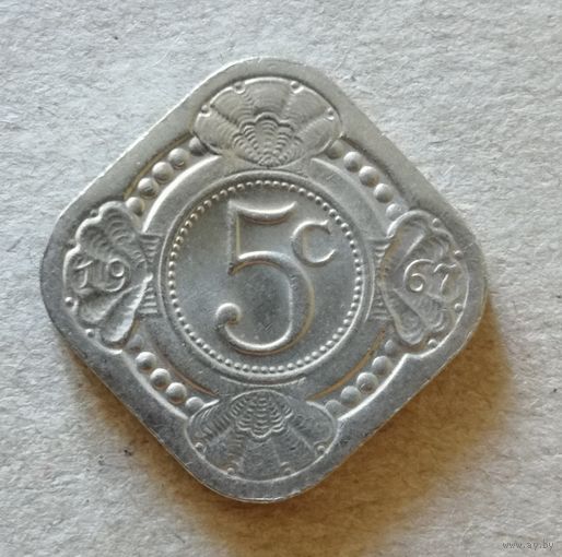 Нидерландские Антильские острова 5 центов, 1967 год, KM# 6, ю
