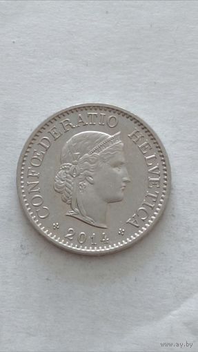 Швейцария. 10 раппен 2014 года