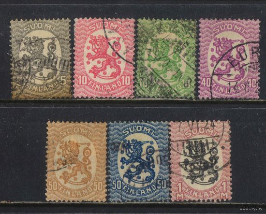 Финляндия 1917 Герб Стандарт wz0 Тип А # 69-71,79,81-2,86