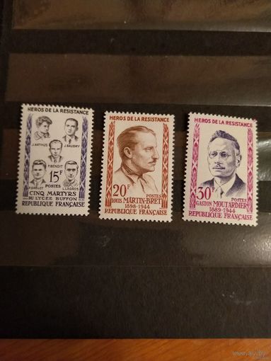 1959 Франция персоналии чистые клей MNH** (1-л1)