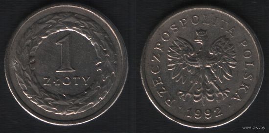 Польша y282 1 злотый 1992 год (mw) (_alb2