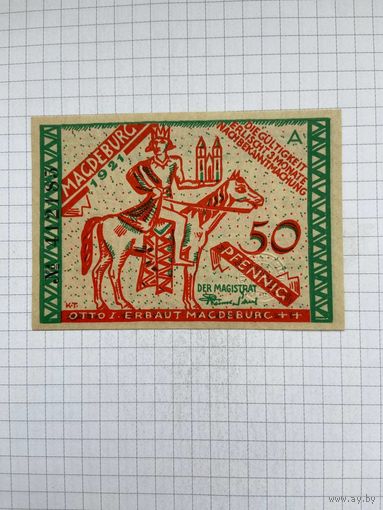 Нотгельд 50 пфеннигов Германия Магдебург-0501