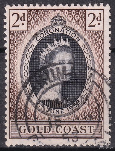 55.BrK. Великобритания. Колонии. Золотой Берег. Коронация Елизаветы II. 1953 г. 2d. Mi.#150.