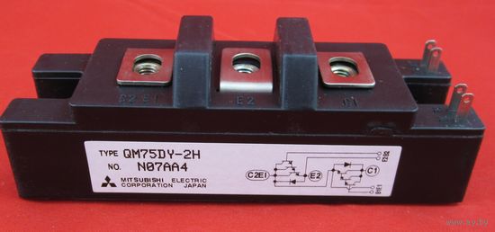 Модуль силовой транзистора высокой мощности QM75DY-2H (Japan)