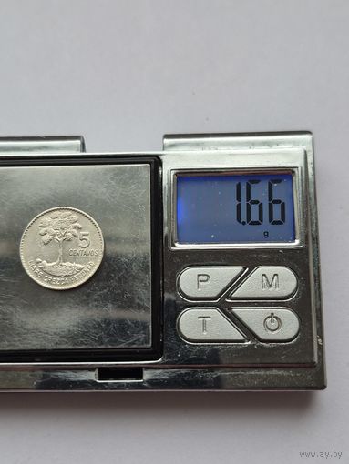 5 сентаво 1961 года. Гватемала, Республика Гватемала (1949 - 2026). Серебро 720. Монета не чищена. H45597.