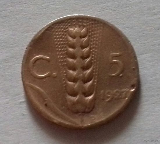 5 чентезимо, Италия 1927 г.