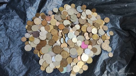 Копейки СССР России и Украины 1230 гр . Монеты торг с рубля