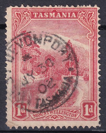 33.Aust. Великобритания. Австралийские штаты. Тасмания. Гора Веллингтон. 1902 г. 1d. Mi.#70bXA.