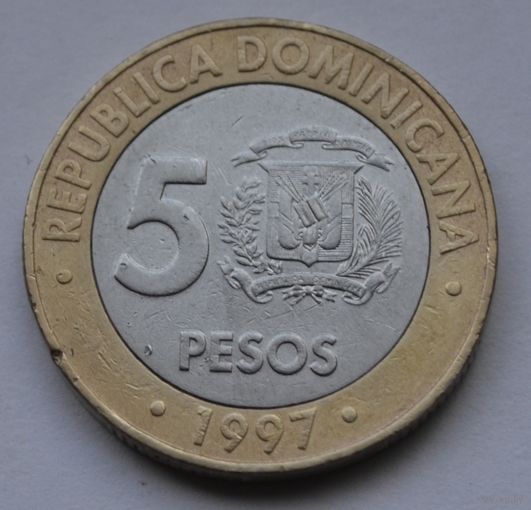 Доминикана, 5 песо 1997 г.