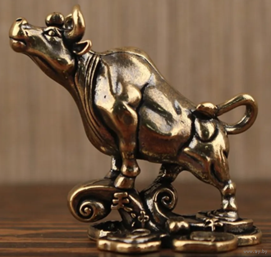 Статуэтка миниатюра Бык Бронза
