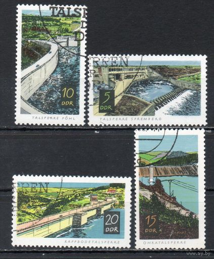Плотины, сооруженные в ГДР  1968 год серия из 4-х марок