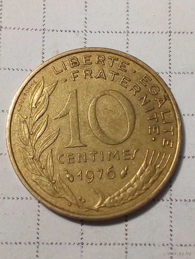 10 сантимов Франция 1976 год