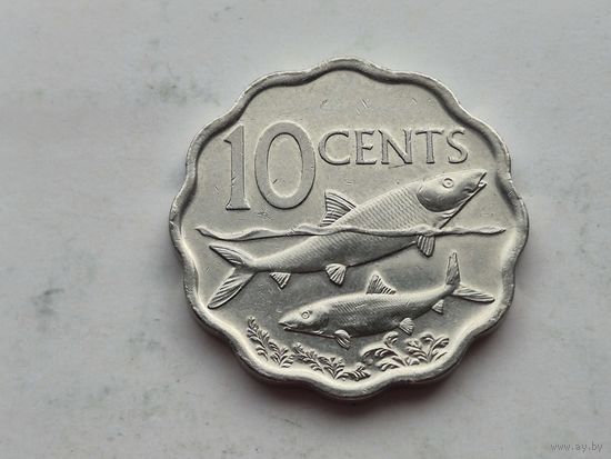 10 центов Багамы 2007 года. Монета не чищена. 45315