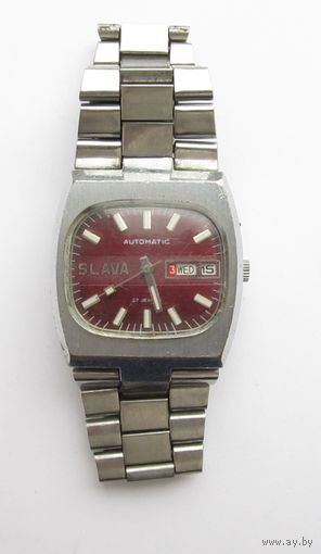 Все лоты с рубля.Часы Slava Automatic,тикают,СССР,автоподзавод