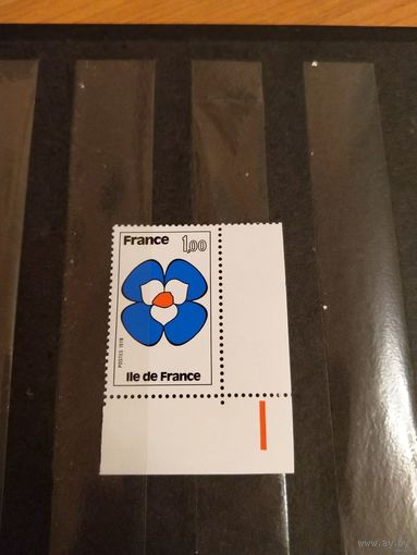 1978 Франция флора чистая клей MNH** угловая выпускалась одиночкой (2-9)