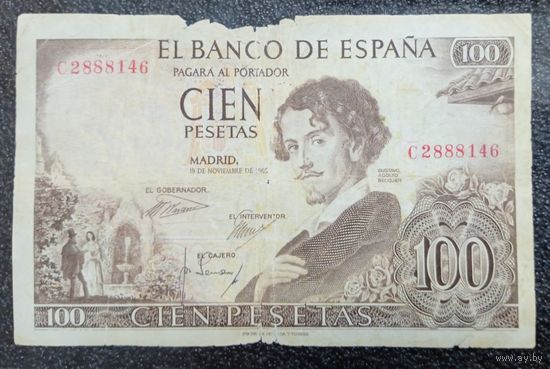 100 песет Испания 1965 г.