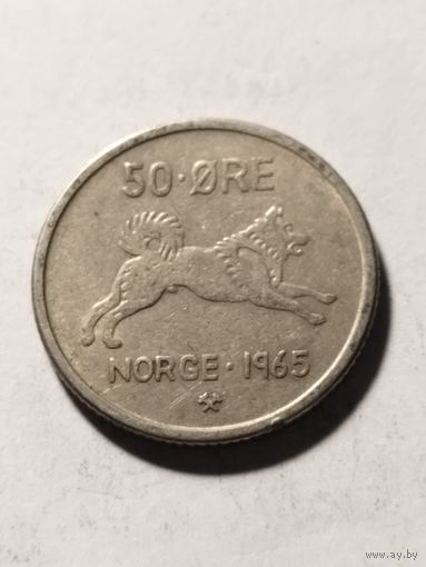 Норвегия 50 оре 1965
