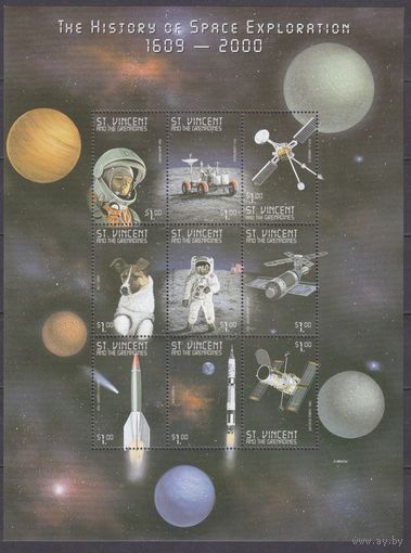1999 Сент-Винсент Гренадины 4629-4637KL История освоения космоса