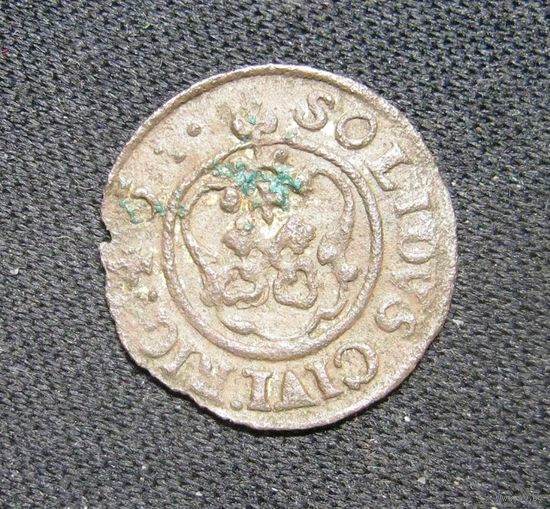 Солид Кристины Августа 1640 г. Рига Интересный вариант с точками