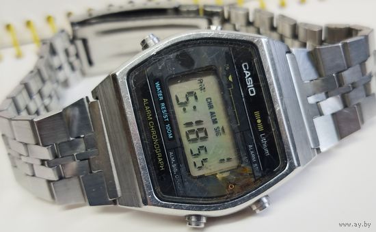 Довольно редкие часы "Casio-Marlin" корпус и браслет нерж сталь